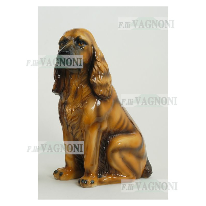 STATUA CANE COCKER MARRONE IN CERAMICA CM. 55 -ANIMALI-